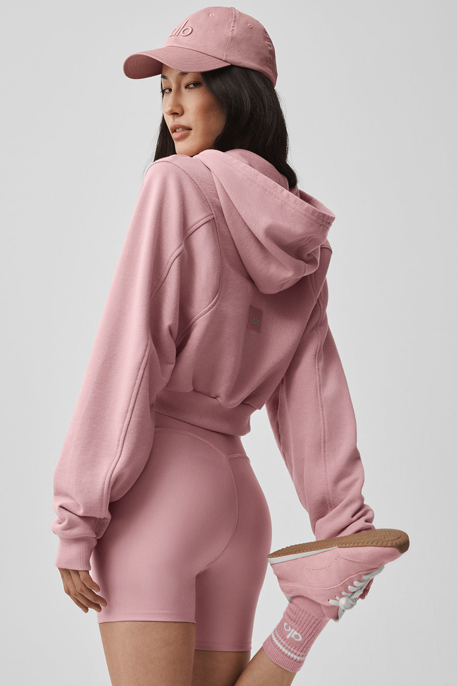Alo Yoga Sweet Escape Zip Up Hoodie -  Vintage Pink