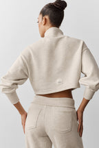 Alo Yoga Cropped Serenity Coverup  -  Oatmeal Heather
