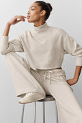 Alo Yoga Cropped Serenity Coverup  -  Oatmeal Heather