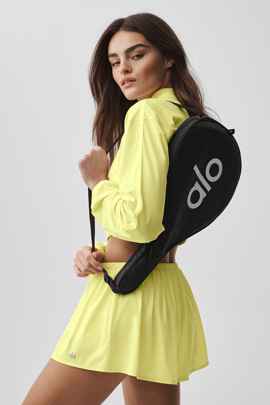 Alo Yoga Cropped Breezy Full-Zip Cover Up  -  Sunshine
