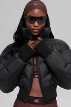 Alo Yoga Cropped Atmosphere Puffer  -  Black