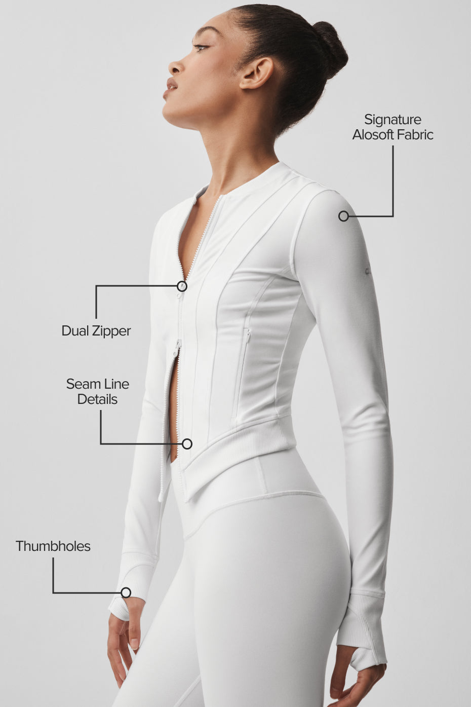 Alo Yoga Alosoft Recharge Jacket  -  White