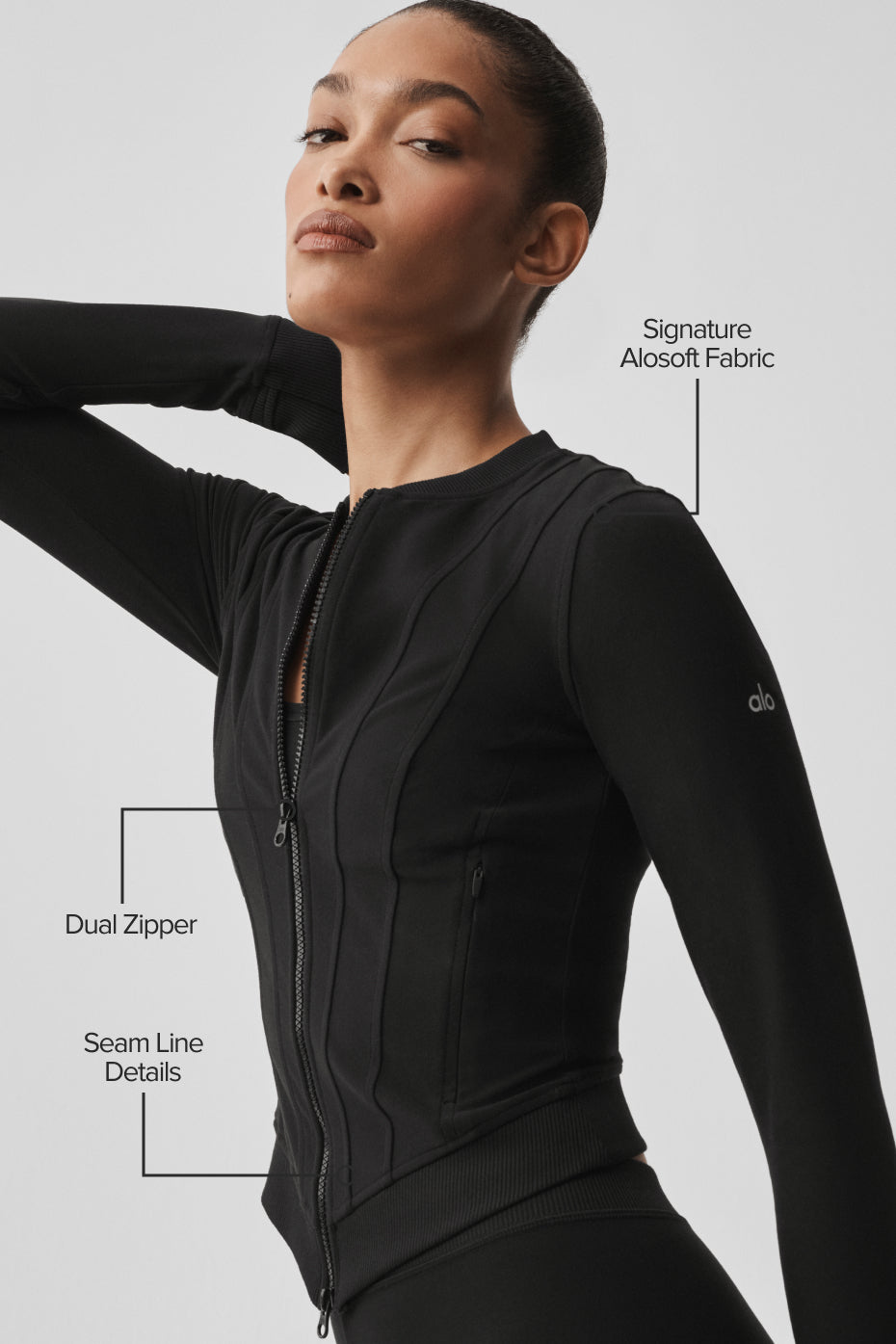 Alo Yoga Alosoft Recharge Jacket  -  Black