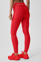 Alo Yoga Airlift High-Waist Alignment Legging  -  Bright Red/White