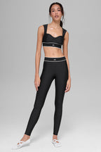 Alo Yoga Airlift High-Waist Alignment Legging  -  Black/White