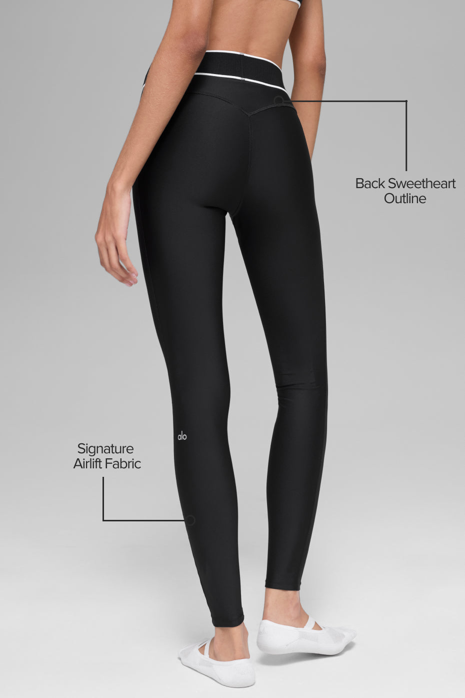 Alo Yoga Airlift High-Waist Alignment Legging  -  Black/White