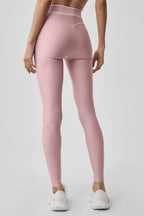 Alo Yoga Airlift High-Waist Alignment Legging  -  Vintage Pink/White