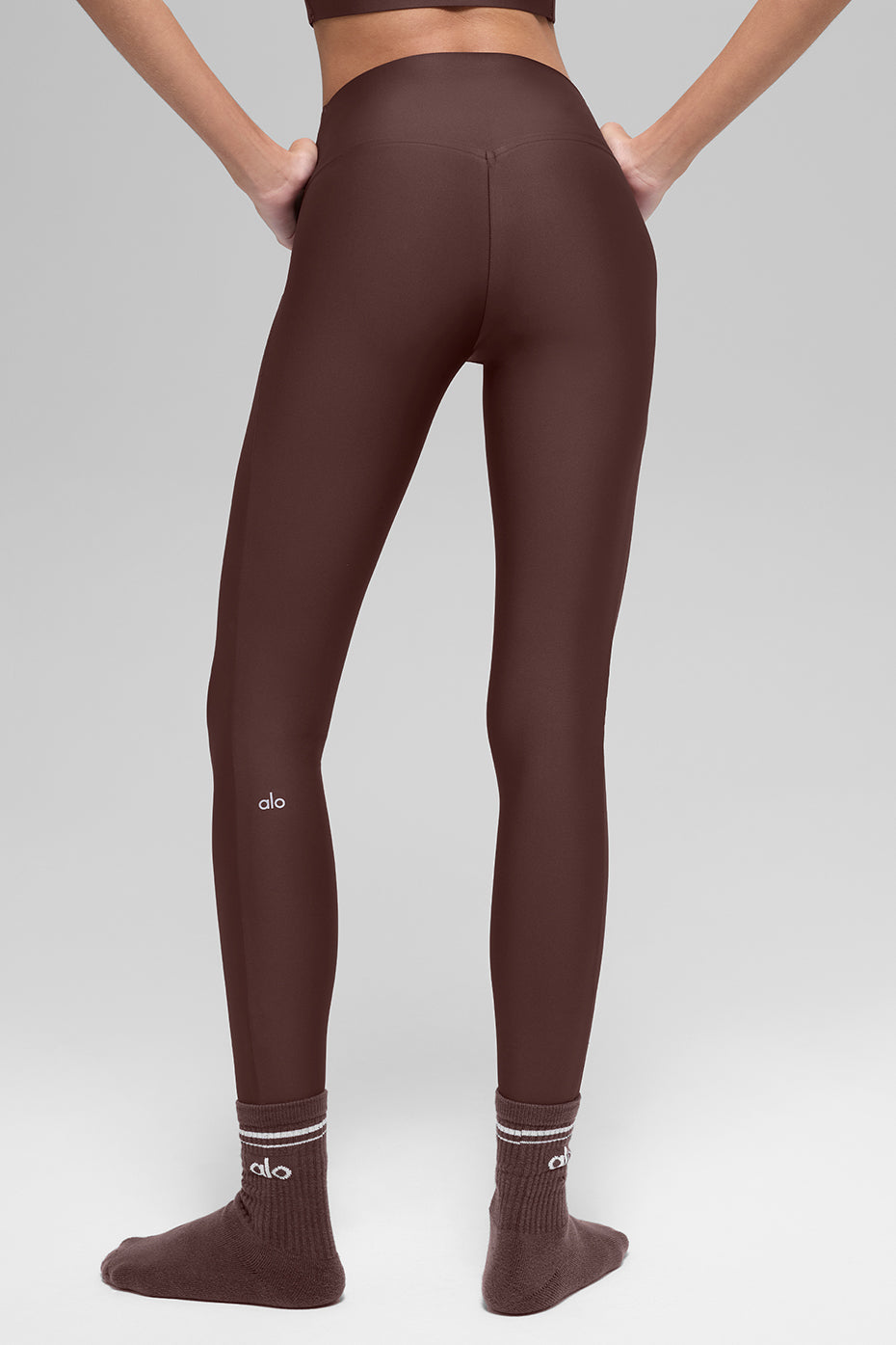 Alo Yoga Airlift High-Waist Sleek Legging  -  Brownstone