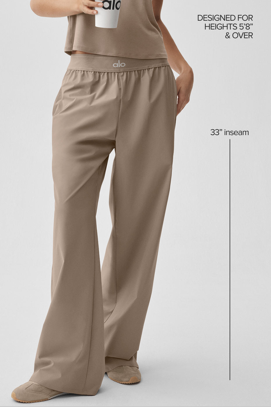 Alo Yoga Suit Up Trouser (Long)  -  Gravel