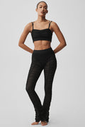 Alo Yoga Airlift Mesh High-Waist Cherish Legging  -  Black