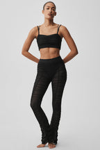 Alo Yoga Airlift Mesh High-Waist Cherish Legging  -  Black