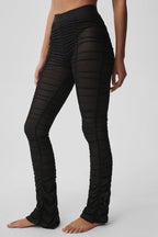 Alo Yoga Airlift Mesh High-Waist Cherish Legging  -  Black