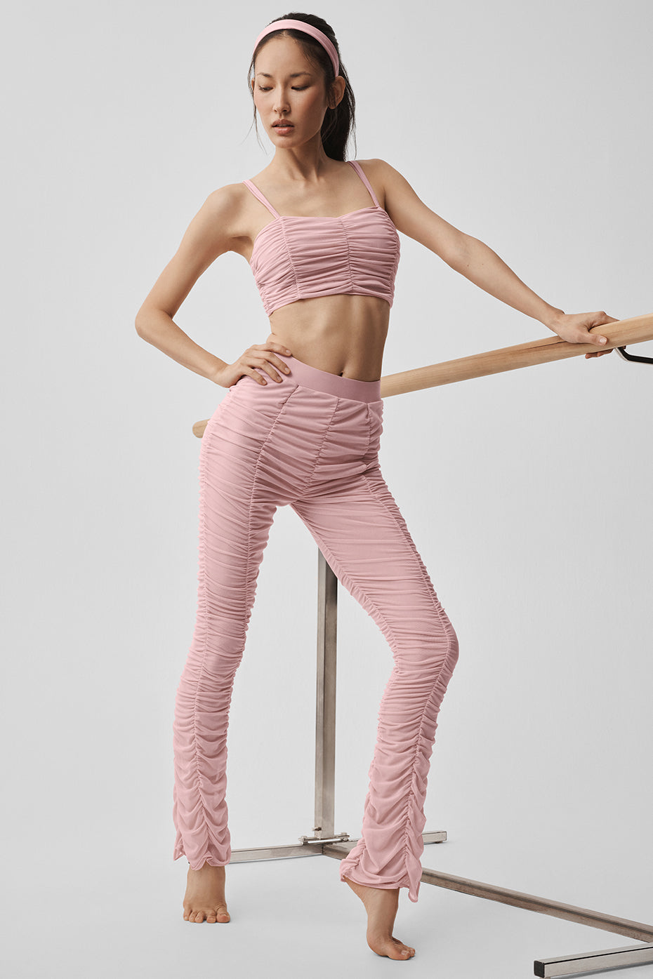 Alo Yoga Airlift Mesh High-Waist Cherish Legging  -  Vintage Pink