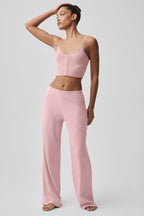 Alo Yoga Mid-Rise Dreamlight Straight Pant  -  Vintage Pink