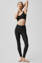 Alo Yoga Airlift High-Waist 7/8 Horizon Legging  -  Black