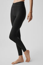 Alo Yoga Airlift High-Waist 7/8 Horizon Legging  -  Black