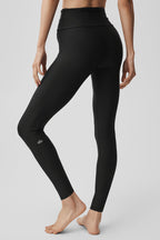 Alo Yoga Airlift High-Waist 7/8 Horizon Legging  -  Black