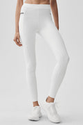 Alo Yoga Airbrush High-Waist Fast Track Legging  -  White/Black