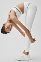 Alo Yoga Airbrush High-Waist Fast Track Legging  -  White/Black