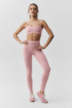 Alo Yoga Airbrush High-Waist Fast Track Legging  - Vintage Pink/White