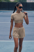 Alo Yoga Match Point Short - Gravel
