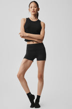 Alo Yoga 3" Alosoft High-Waist Carefree Short  -  Black