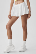 Alo Yoga Breezy Tennis Skirt  -  White