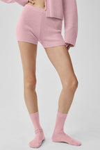 Alo Yoga Wool Cashmere Ribbed Noble Short  - Vintage Pink