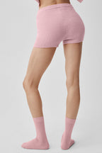 Alo Yoga Wool Cashmere Ribbed Noble Short  - Vintage Pink