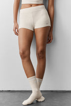 Alo Yoga Sway My Way Micro Short  -  Oatmeal Heather