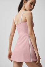 Alo Yoga Airbrush Streamlined Dress  -  Vintage Pink/White