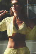 Alo Yoga Splendor Bra  -  Sunshine/White