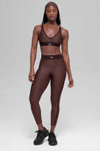 Alo Yoga Airlift Line Up Bra  -  Brownstone