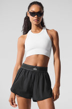 Alo Yoga Seamless Delight High Neck Bra  -  White