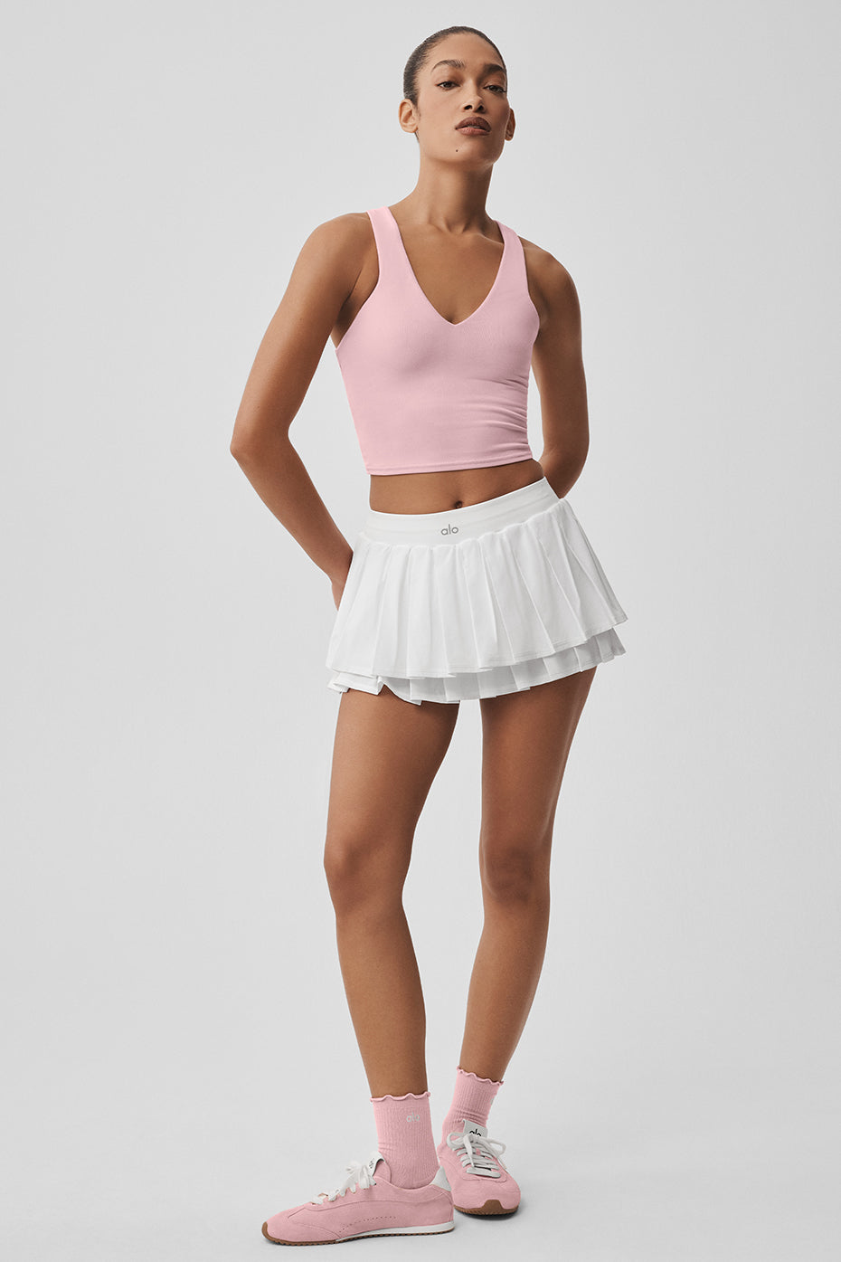 Alo Yoga Airbrush Real Bra Tank  -  Vintage Pink