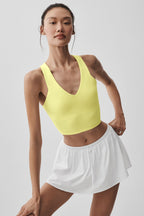 Alo Yoga Airbrush Real Bra Tank  -  Sunshine