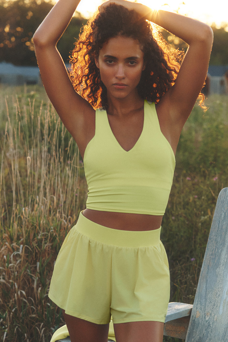 Alo Yoga Airbrush Real Bra Tank  -  Sunshine