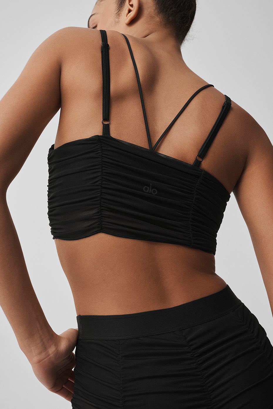 Alo Yoga Airlift Mesh Cherish Bra  -  Black