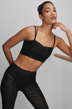 Alo Yoga Airlift Mesh Cherish Bra  -  Black