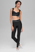 Alo Yoga Airlift Alignment Bra  -  Black/White