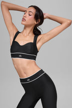 Alo Yoga Airlift Alignment Bra  -  Black/White