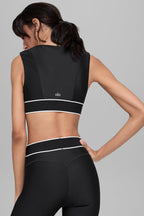 Alo Yoga Airlift Alignment Bra  -  Black/White