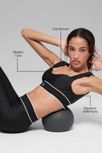 Alo Yoga Airlift Alignment Bra  -  Black/White