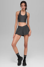 Alo Yoga Airlift Super Sleek Bra Tank  -  Anthracite