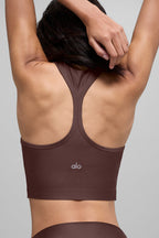 Alo Yoga Airlift Super Sleek Bra Tank  -  Brownstone