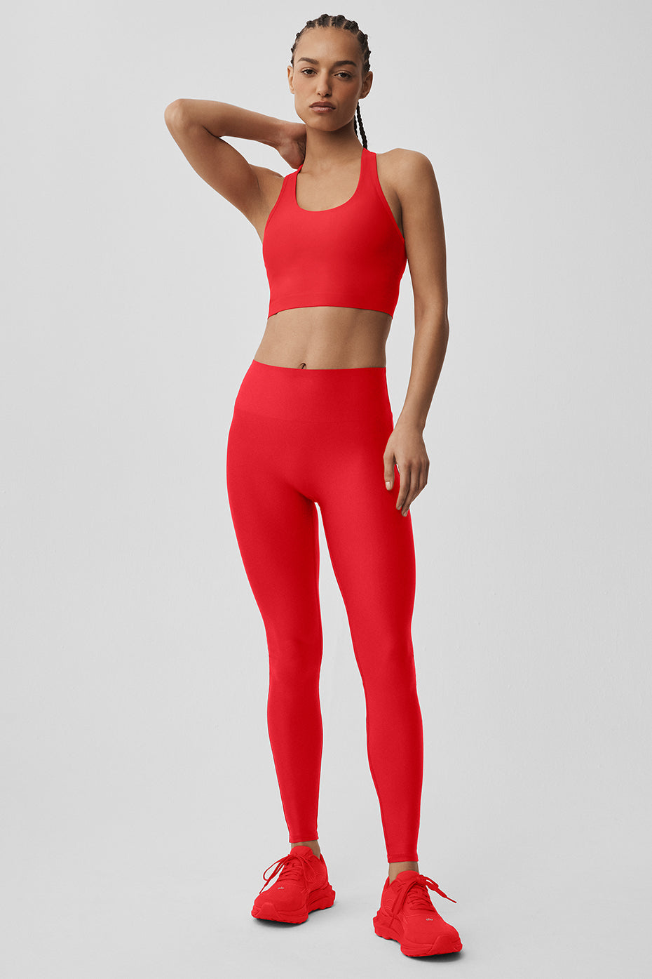 Alo Yoga Airlift Super Sleek Bra Tank  -  Bright Red