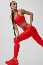 Alo Yoga Airlift Super Sleek Bra Tank  -  Bright Red