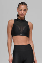 Alo Yoga Airlift Mesh Infatuation Bra  -  Black