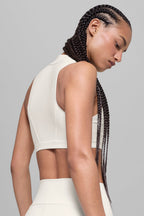 Alo Yoga Airlift Mesh Infatuation Bra  -  Ivory