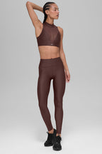 Alo Yoga Airlift Mesh Infatuation Bra  -  Brownstone